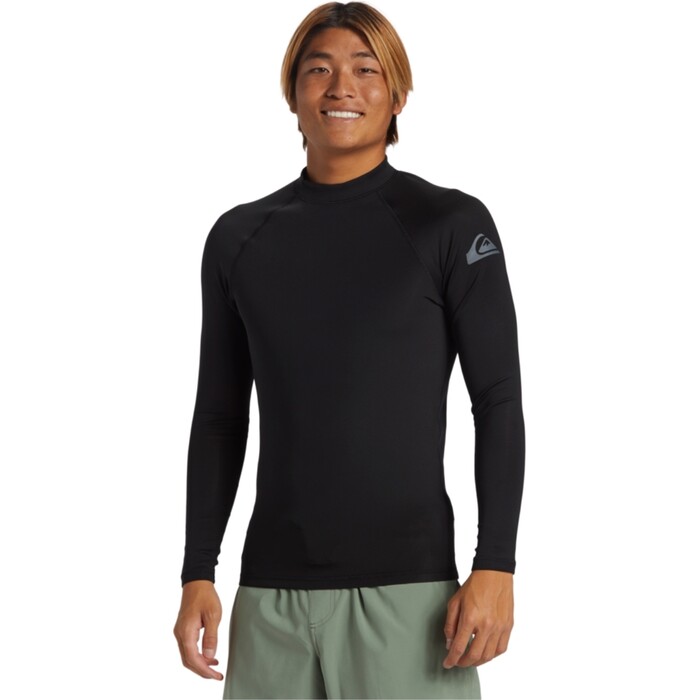 2024 Quiksilver Mens Everyday Heat Long Sleeve Rash Vest AQYWR03133 - Black